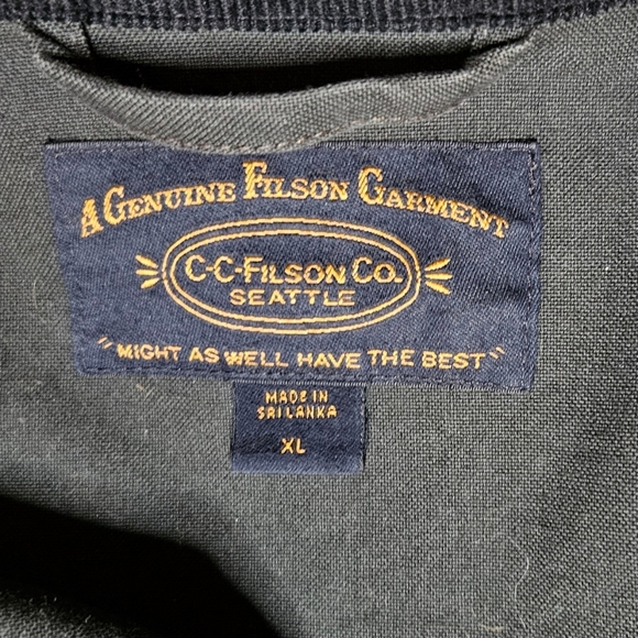 Filson | Tin Cloth Cruiser Jacket | Raven Black | Mens | XL - Picture 13 of 16